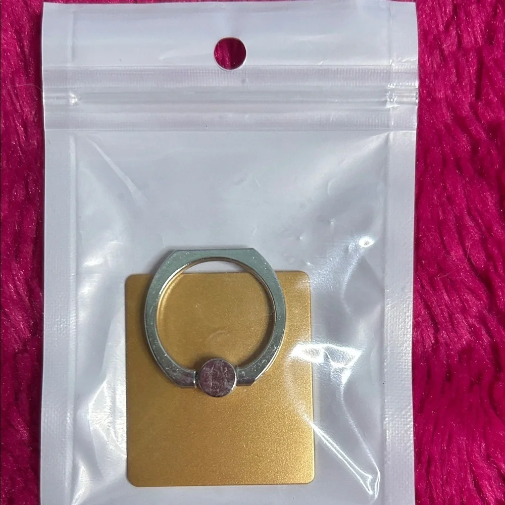 Gold and Silver Phone Ring Holder